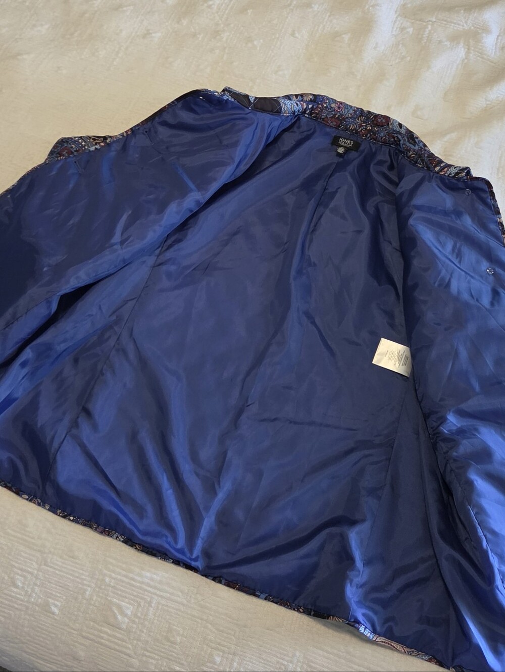 Jones New York Signature Quilted Paisley Jacket, Size Large - Picture 4 of 10